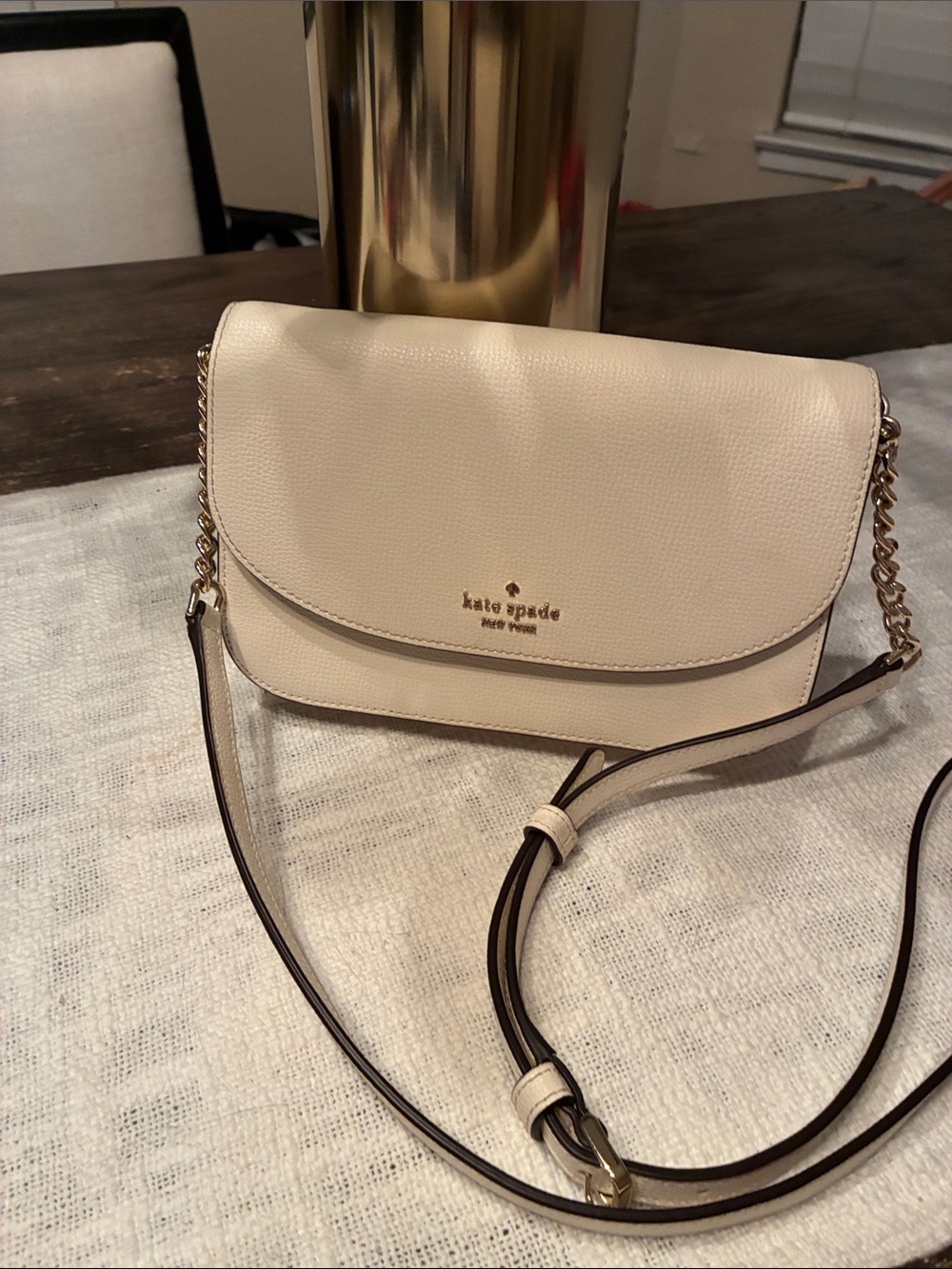 Kate Spade Cream Leather Crossbody Bag